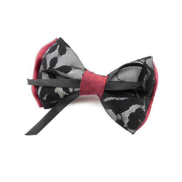 Noeud papillon femme en dentelle noire