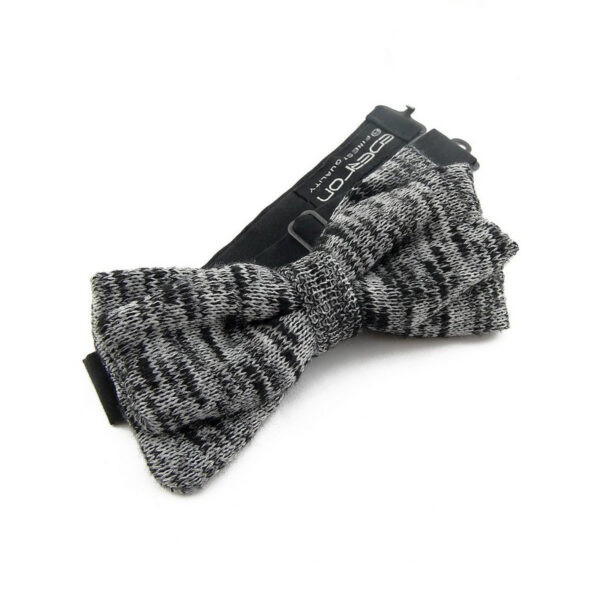 Noeud papillon noir chiné