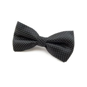 Noeud papillon Noir à pois argent