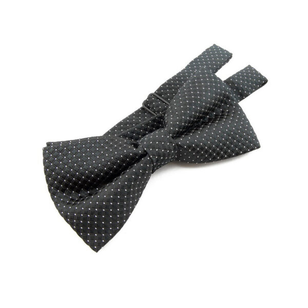 Noeud papillon Noir à pois argent