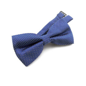 Noeud papillon Bleu roi à pois argent