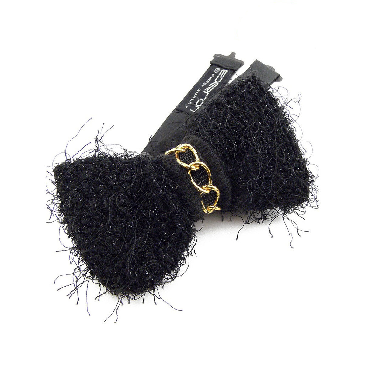 Noeud papillon tricot noir à paillettes