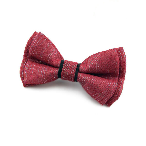 Noeud papillon rouge et argent