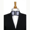 Cravate de dressage blanche et bleue