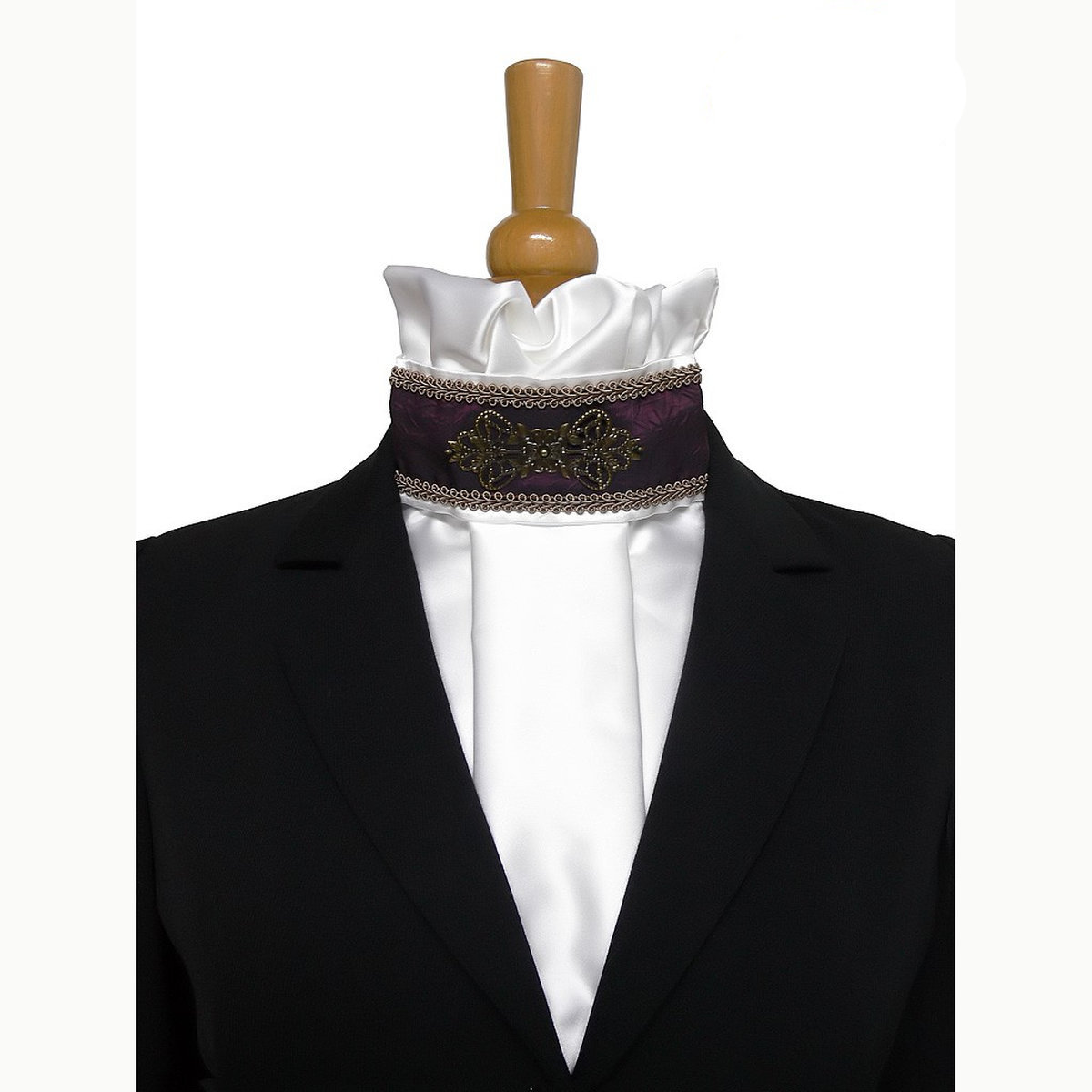 Cravate de dressage prune