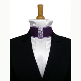 Cravate de dressage prune