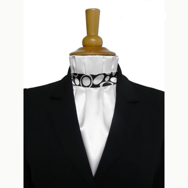 Cravate de dressage noire et blanche