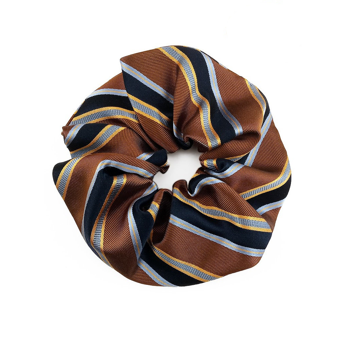 Chouchou marron et bleu