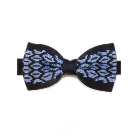 Noeud papillon bleu à motif