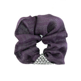 Chouchou prune et argent