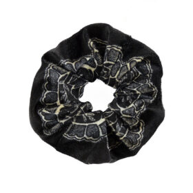 Chouchou noir à motifs