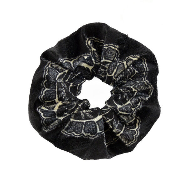 Chouchou noir à motifs