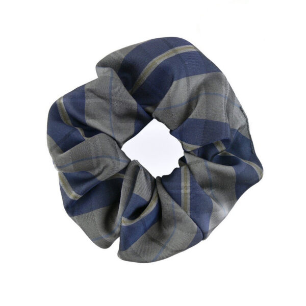Chouchou tartan bleu et gris