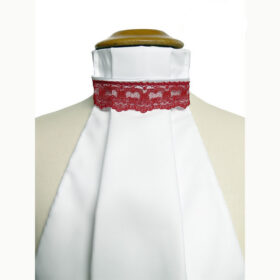 Lavallière dentelle rouge
