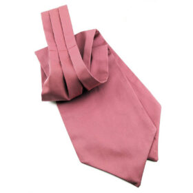 Cravate Ascot vieux rose