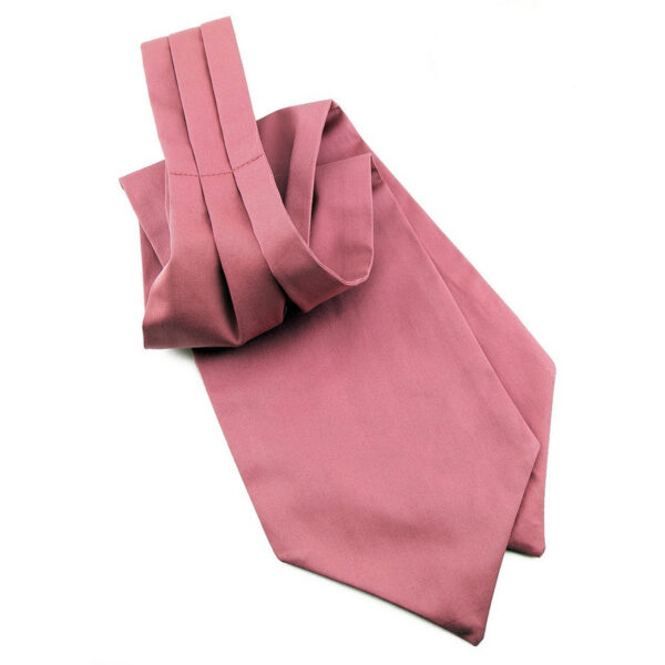 Cravate Ascot vieux rose
