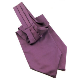 Cravate Ascot prune