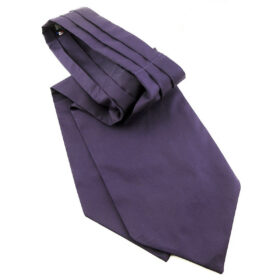 Cravate Ascot aubergine