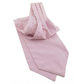 Cravate Ascot rose clair