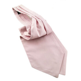 Cravate Ascot rose poudré