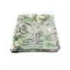 Pochette de costume vert fleuri