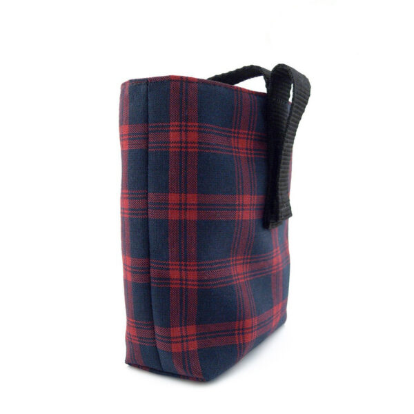 Pochette friandises écossais marine et rouge