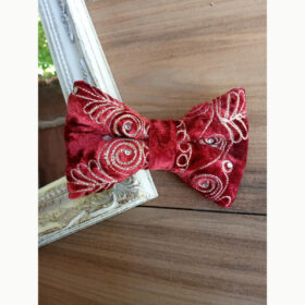 Barrette cheveux bordeaux à strass