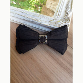 Barrette cheveux noire à strass