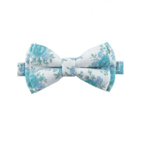 Noeud papillon à fleurs bleues