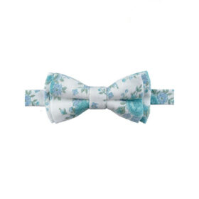 Nœud papillon pour enfant à fleurs bleues