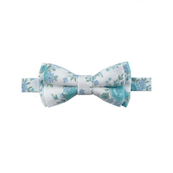 Nœud papillon pour enfant à fleurs bleues