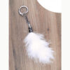 Porte clés en plumes d'autruche pour licol / sac