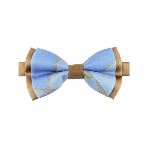 Noeud papillon Design bleu et or