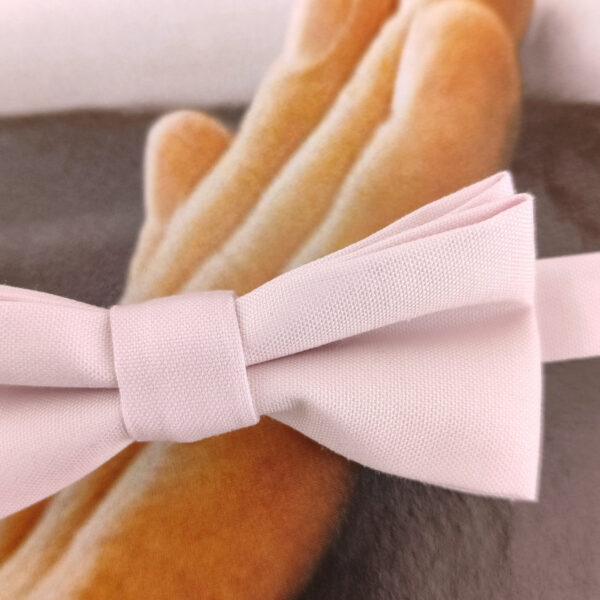 Nœud papillon rose poudré pour enfant