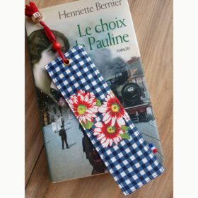 Marque pages Vichy bleu et blanc