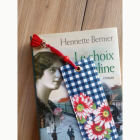 Marque pages Vichy bleu et blanc