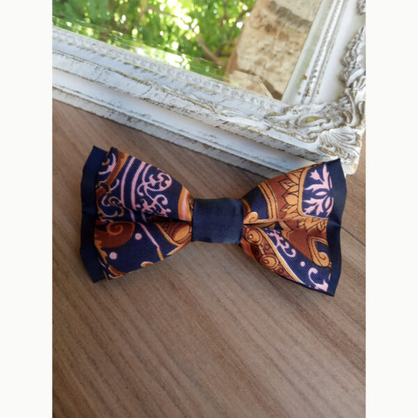 Barrette cheveux bleue à motifs