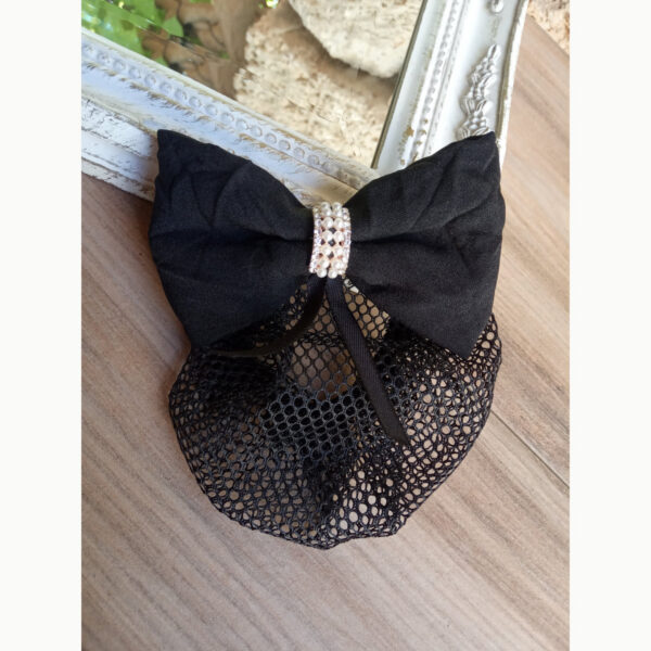 Résille noire perles et strass