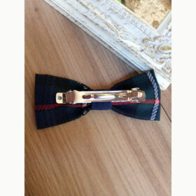 Barrette tissu écossais