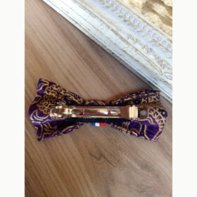 Barrette violet et or