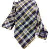 Cravate tartan bleu marine