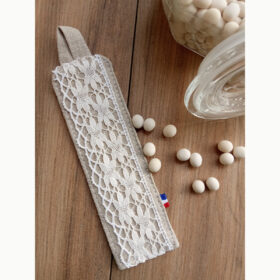 Marque pages toile de jute