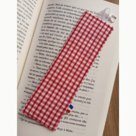 Marque pages Vichy rouge et blanc