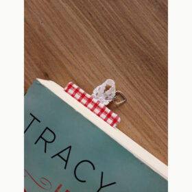 Marque pages Vichy rouge et blanc