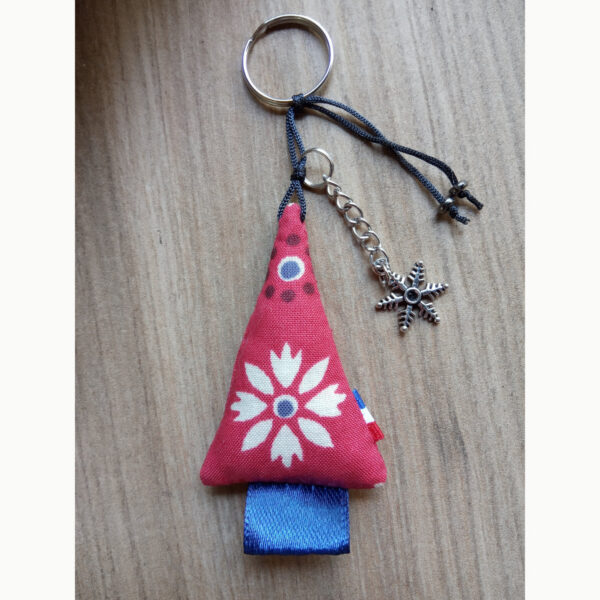 Porte clés sapin couleur brique