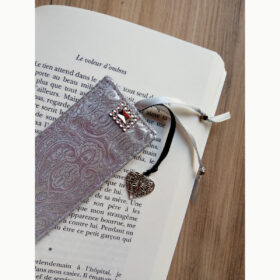 Marque-pages gris argent