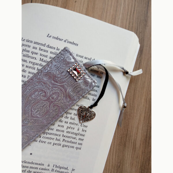Marque-pages gris argent