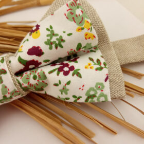Noeud papillon floral bi-ton