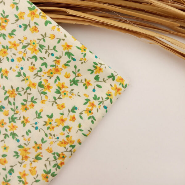 Pochette de costume fleurs jaune et vert