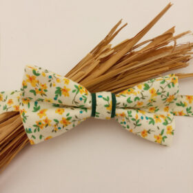 Noeud papillon jaune et vert pour enfant